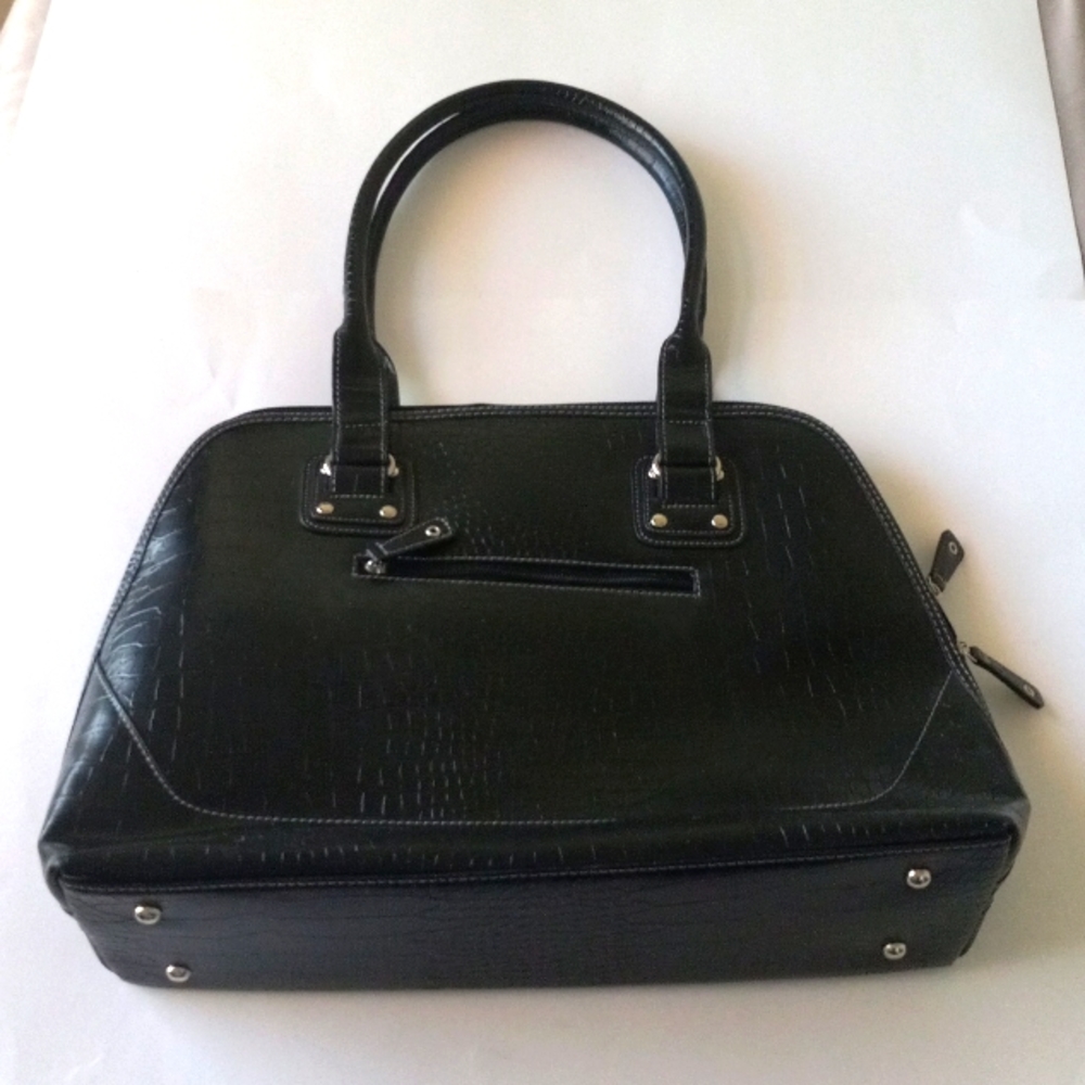 Merona large black animal print purse.